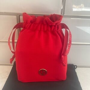 GEORGIO ARMANI NEW RED BEAUTY BAG-WITH BLACK ARMANI DUST BAG. GREAT GIFT…